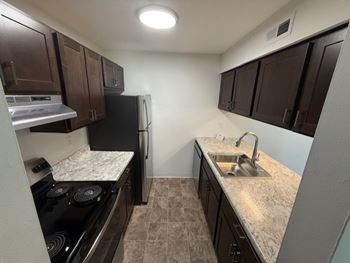 Mocha cabinets
